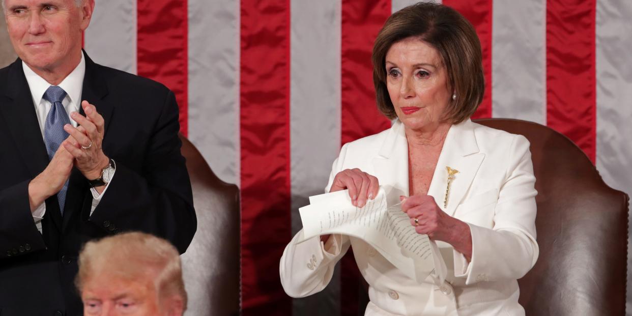 nancy pelosi rips SOTU speech