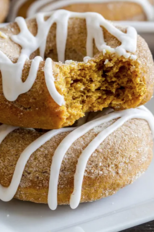 <p>Old World Garden Farms</p><p>Nothing beats these pumpkin donuts paired with hot coffee on a cool fall morning…..Yes, please! </p><p><strong>Get the recipe: <em><a href="https://oldworldgardenfarms.com/2020/10/27/homemade-pumpkin-donuts/" rel="nofollow noopener" target="_blank" data-ylk="slk:Baked Pumpkin Donuts;elm:context_link;itc:0;sec:content-canvas" class="link ">Baked Pumpkin Donuts</a></em></strong></p>