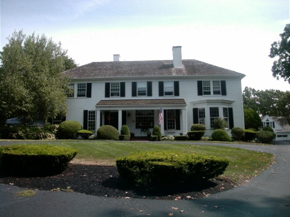 A view of Joseph Bigelow's Colonial Revival built in the late 19th century.