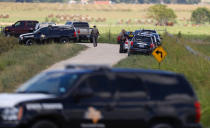 <p>Authorities investigate the site of a hot air balloon accident in Maxwell, Texas on July 30, 2016. (AARON M. SPRECHER/AFP/Getty Images)</p>