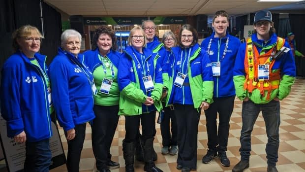 Volunteers on the ice