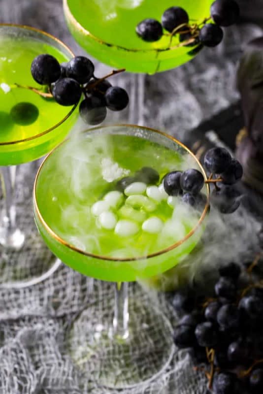 <p>The Seaside Baker</p><p>This poison apple Halloween cocktail is so delicious, you don't even know there is alcohol in it!</p><p><strong>Get the recipe: <a href="https://theseasidebaker.com/poison-apple-halloween-cocktail/" rel="nofollow noopener" target="_blank" data-ylk="slk:Poison Apple Halloween Cocktail;elm:context_link;itc:0;sec:content-canvas" class="link rapid-noclick-resp"><em>Poison Apple Halloween Cocktail</em></a></strong></p>