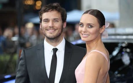 With ex-wife Laura Haddock at a premiere in London, June 2017