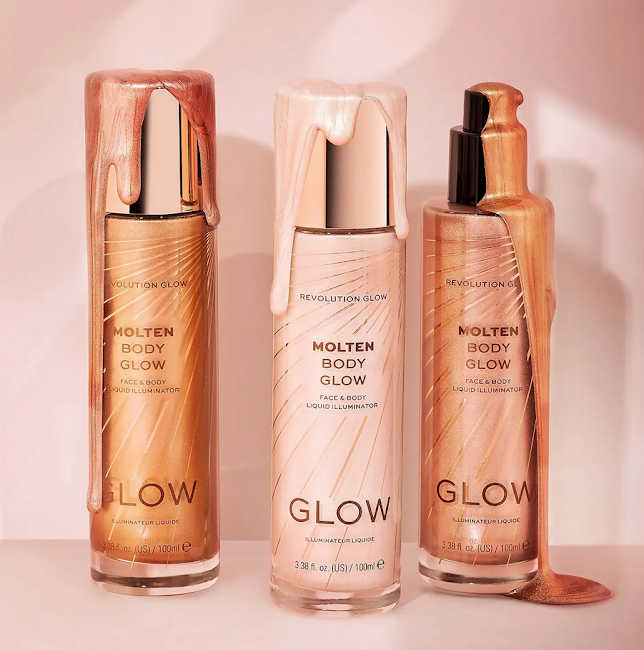 revolution beauty rose gold body illuminator