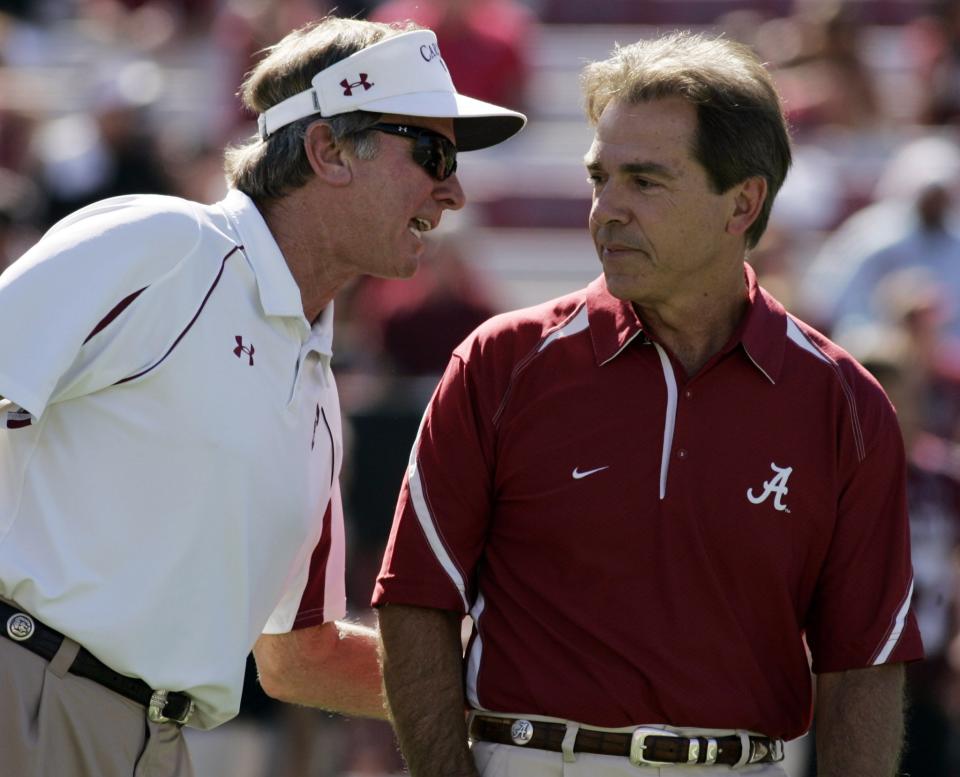 “Hey Nick, it’s a low tide today.” — Steve Spurrier (not really) said to Nick Saban.