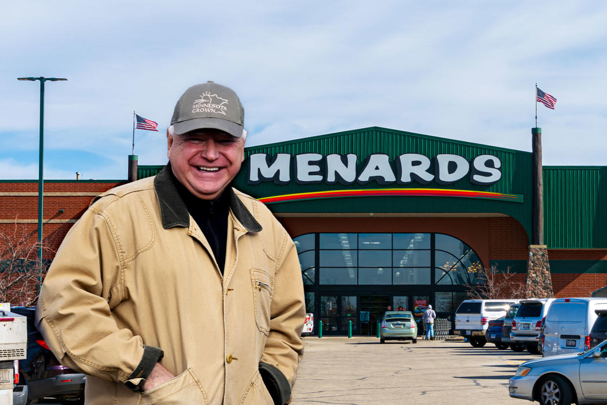 Tim Walz; Menards Photo illustration by Salon/Getty Images