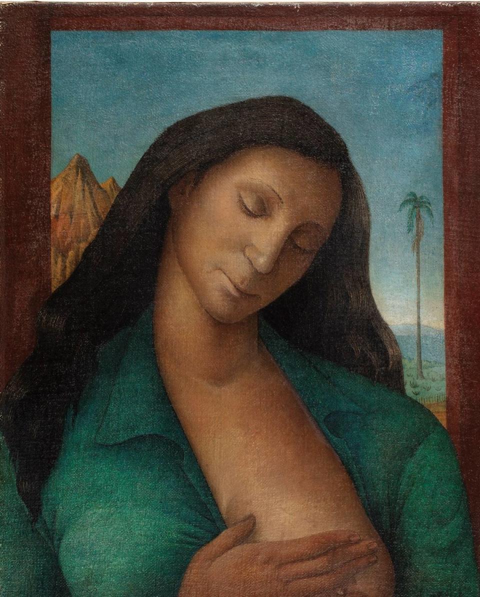 ‘Maternidad’, 1943, de Héctor Poleo (1918-1989), óleo sobre lienzo, 19 3/4 x 15 7/8 pulgadas.