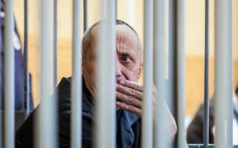 A court in the city of Irkutsk found Mikhail Popkov guilty of 56 murders between 1992 and 2007 - Credit: ANTON KLIMOV/AFP/Getty Images