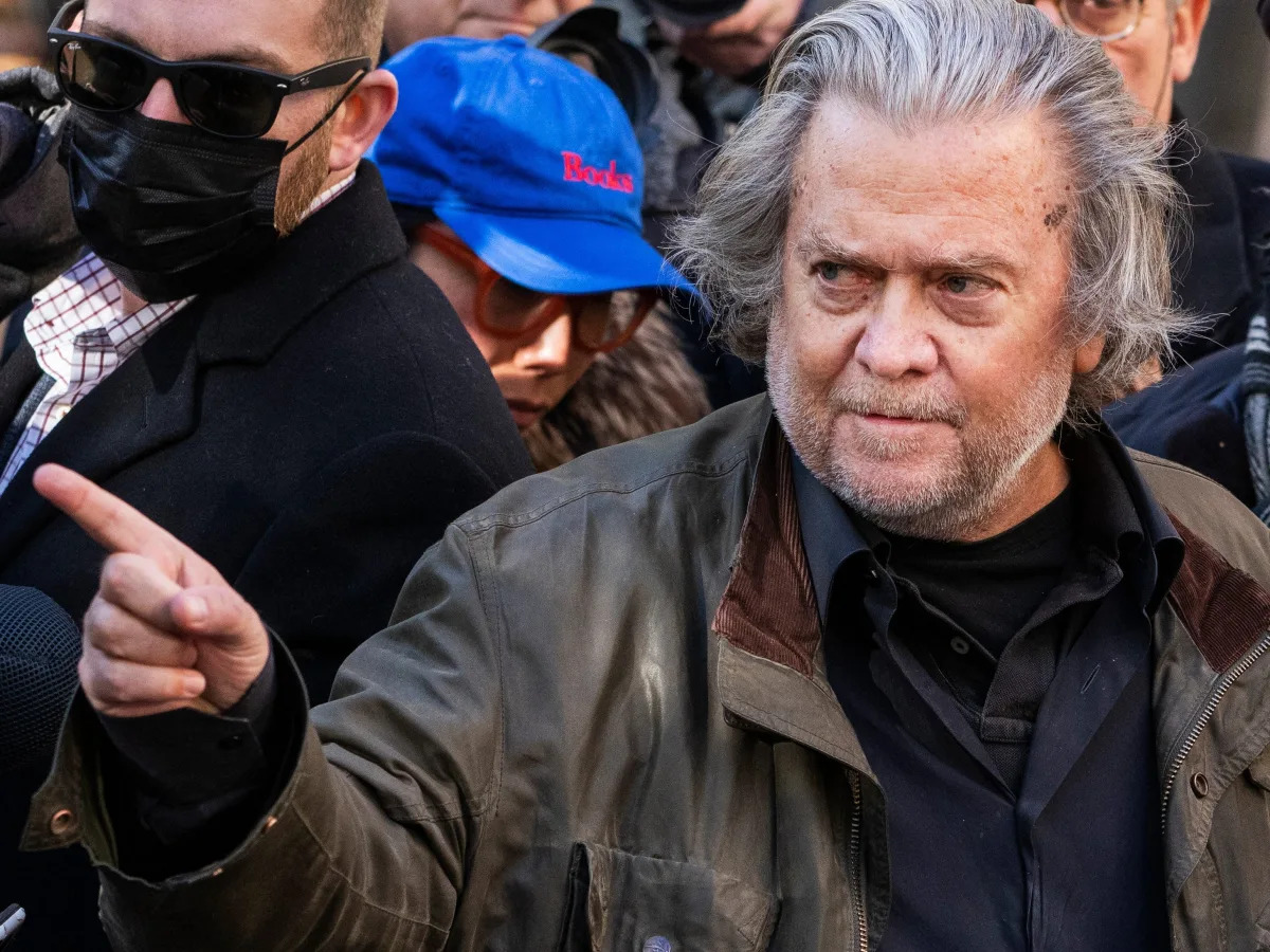 Steve Bannon ranted outside a courthouse in DC, claiming MAGA will 'destroy the ..