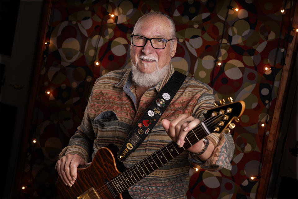 Guitarist, songwriter and record producer Steve Cropper poses Wednesday, Dec. 2, 2020, in Nashville, Tenn. Cropper has been in the music business for more than six decades. At a time when it was common for white musicians to co-opt the work of Black artists, Cropper was that rare white artist willing to keep a lower profile and collaborate. More than half a century later, he is still making music at 79 years old. His latest album is scheduled for release in April.