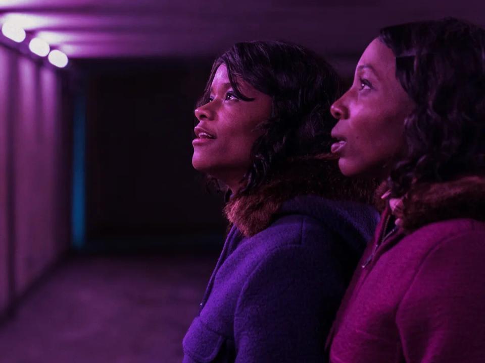 Letitia Wright and Tamara Lawrance as June and Jennifer Gibbons in ‘The Silent Twins’ (Universal Pictures)