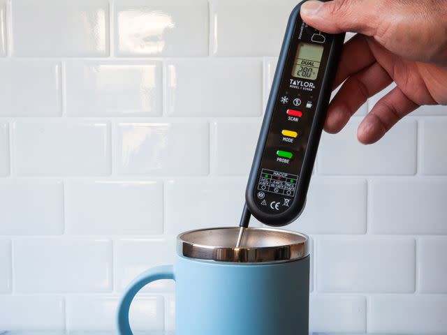 <p>Serious Eats / Irvin Lin</p> Another example of a thermometer with a too-small screen.