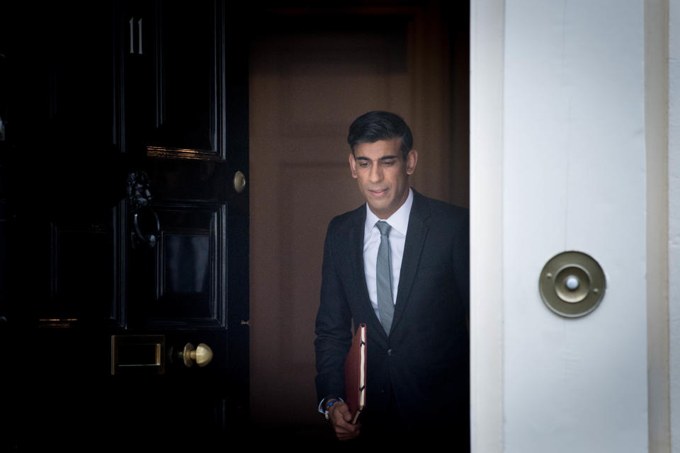 Chancellor of the Exchequer Rishi Sunak departs 11 Downing Street, in Westminster, London, to deliver a summer economic update at the Houses of Parliament. PA Photo. Picture date: Wednesday July 8, 2020. See PA story POLITICS Coronavirus. Photo credit should read: Stefan Rousseau/PA Wire