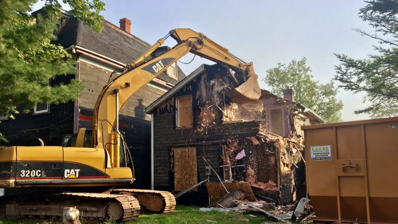 Demolition work begins, clearing space for new student residence