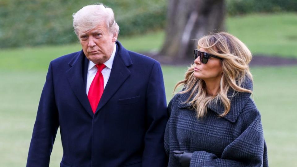 Former President Donald Trump and former First Lady Melania Trump were vaccinated before they departed the White House in January, choosing not to be publicly vaccinated like world leaders who sought to ensure their nations’ citizens of the vaccines’ safety and efficacy. (Photo by Tasos Katopodis/Getty Images)