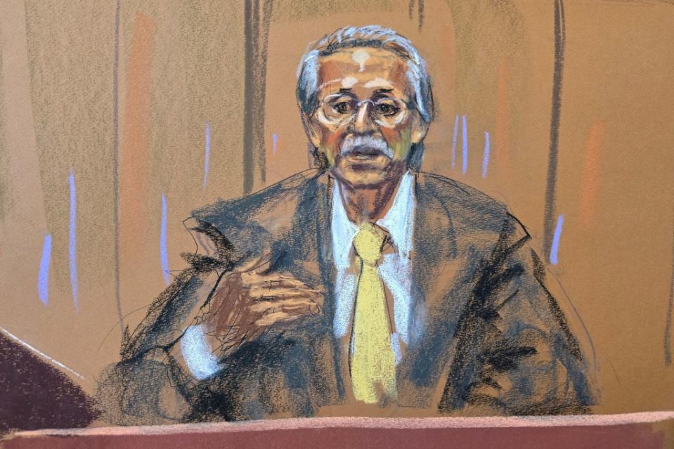 Pecker is expected to continue testifying about the scheme he, Trump and Michael Cohen to buy and bury stories about his affairs. REUTERS/Jane Rosenberg