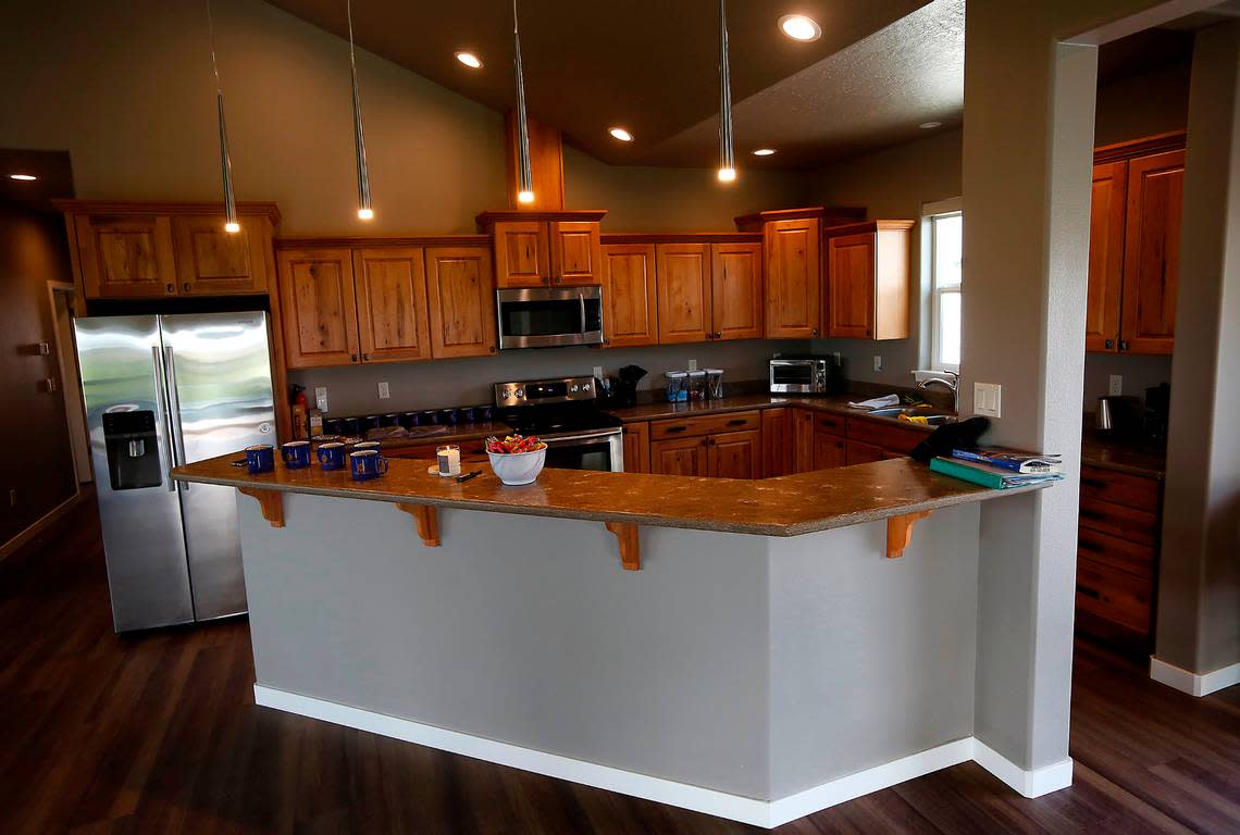 The kitchen area inside the newly remodeled “Esther’s Home” in rural Franklin County.