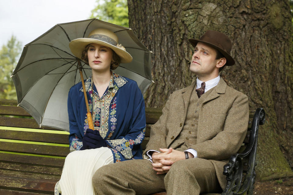 Laura Carmichael as Lady Edith and Harry Hadden-Paton as Bertie Pelham on 'Downton Abbey'<span class="copyright">Nick Briggs—Carnival Films/PBS</span>