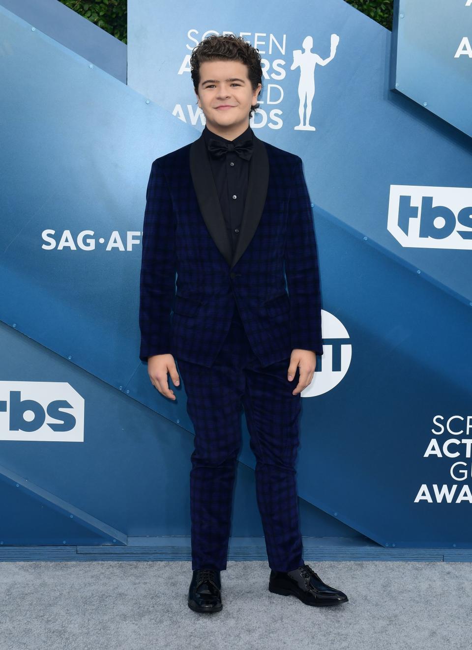 Actor Gaten Matarazzo arrives for the 26th Annual Screen Actors Guild Awards at the Shrine Auditorium in Los Angeles on January 19, 2020. (Photo by FREDERIC J. BROWN / AFP) (Photo by FREDERIC J. BROWN/AFP via Getty Images)