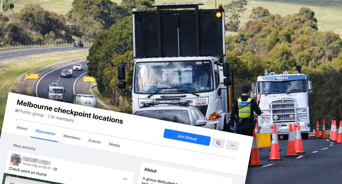 Coronavirus Victoria Facebook Group Reveals Police Checkpoints