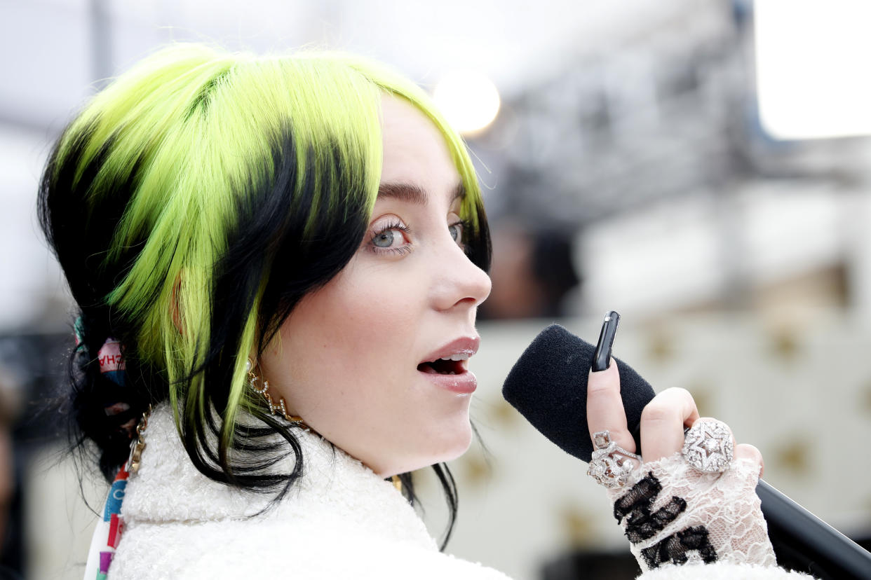 Billie Eilish revealed why she's kept her signature green hair color for so long. (Photo: REUTERS/Mike Blake)