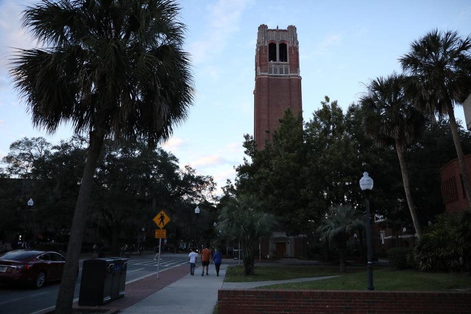 Century Tower on the University of Florida campus in November. UF has one of Florida's highest degree-completion rates.