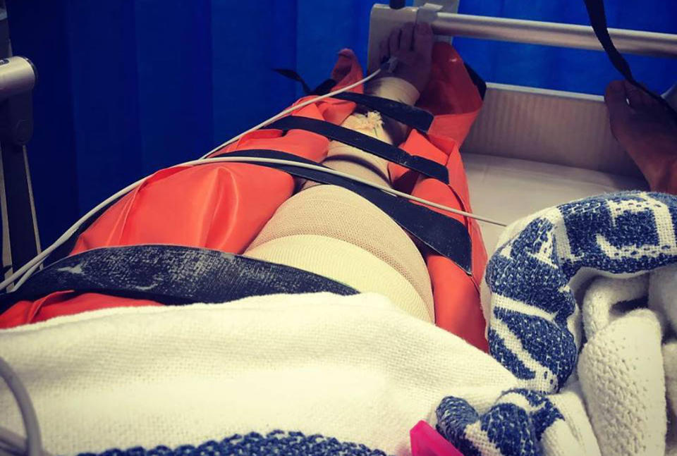 A Dalby paramedic has told of a race against time after she was bitten by a large brown snake outside her home.