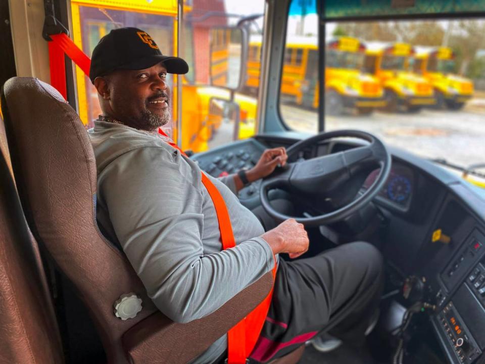 Willie Rembert, a school bus driver for the Chattahoochee County School District, talks about the four new, electric school buses the district recently received. 01/23/2024