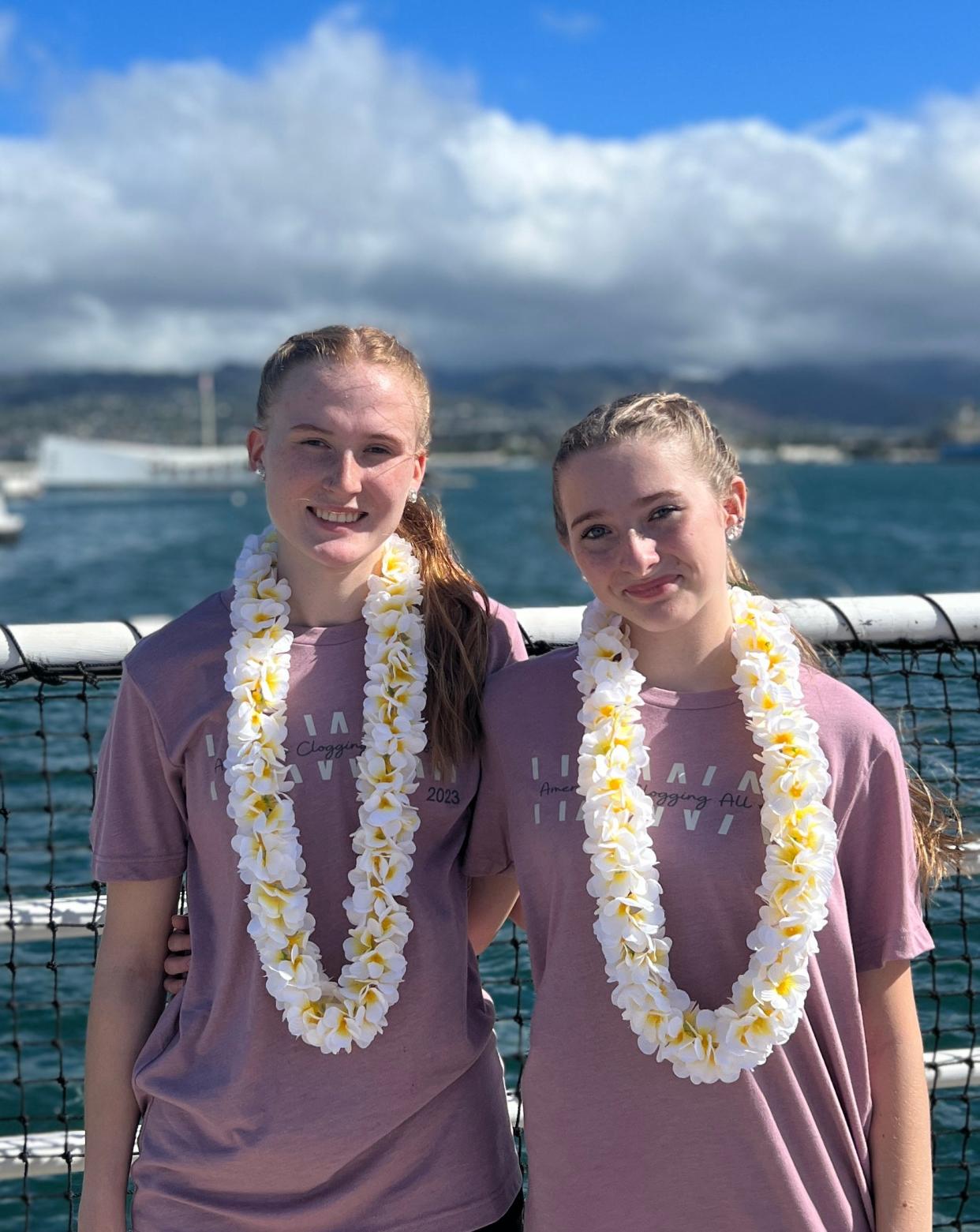 Lexie and Madison Kelley, residents of Surf City, N.C., are scheduled to perform in the Pearl Harbor Memorial Parade in Honolulu, Hawaii, on Dec. 7.