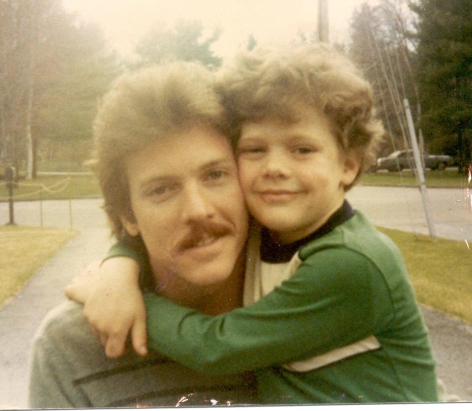 John Lavender II and his son Jason pictured in 1983.
