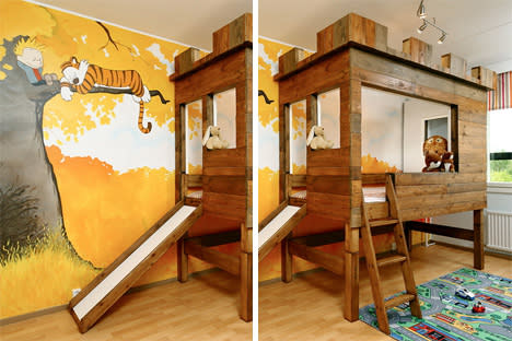 calvin and hobbes bedroom loft bed