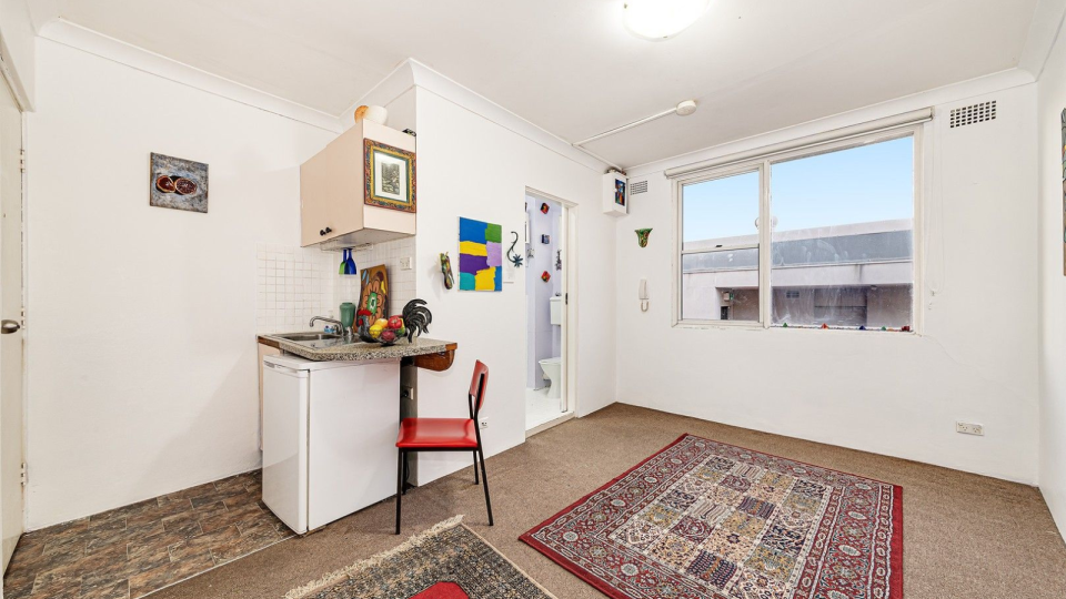 Inside the Sydney rental property available for under $400 per week.