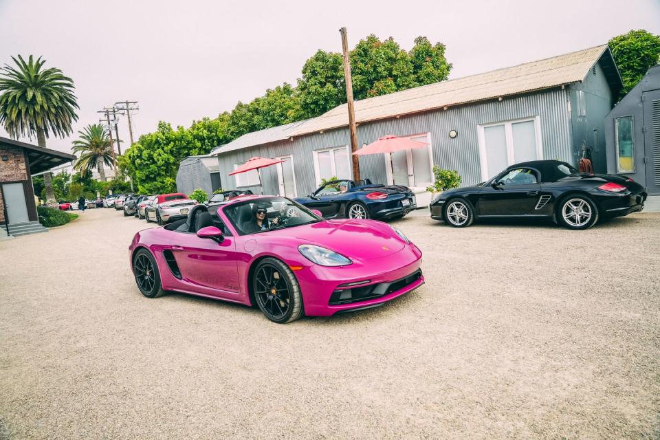 porsche boxsters at the petersen