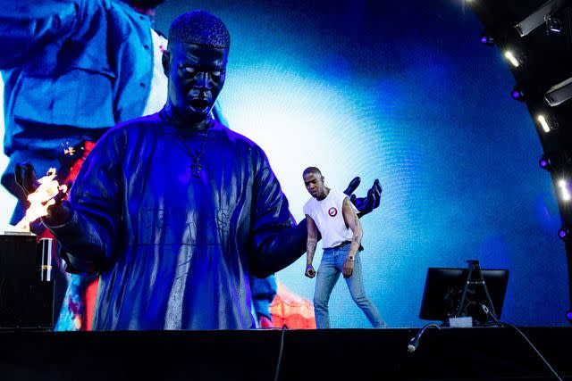 <p>Timothy Norris/Getty</p> Kid Cudi performs at Coachella in Indio, California on April 21, 2024