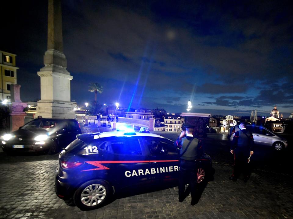Italian police arrested the man at 2am for breaching the country’s nationwide Covid curfew (AFP/Getty)