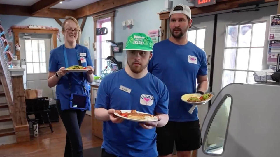 The So Much To Give Inclusive Cafe in Cedars, PA employs 63 people – 80% have a disability.  / Credit: CBS News