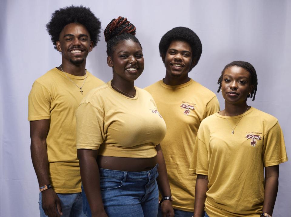 The Huston-Tillotson University Jazz Collective backstage at ACL Fest.