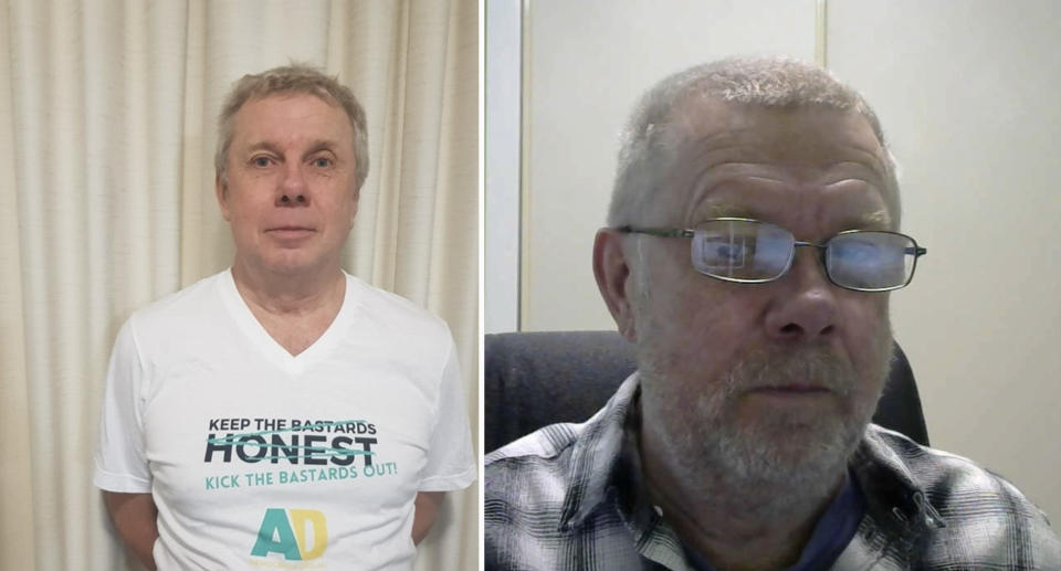 Craig Hill pictured left in a t-shirt and right wearing glasses.