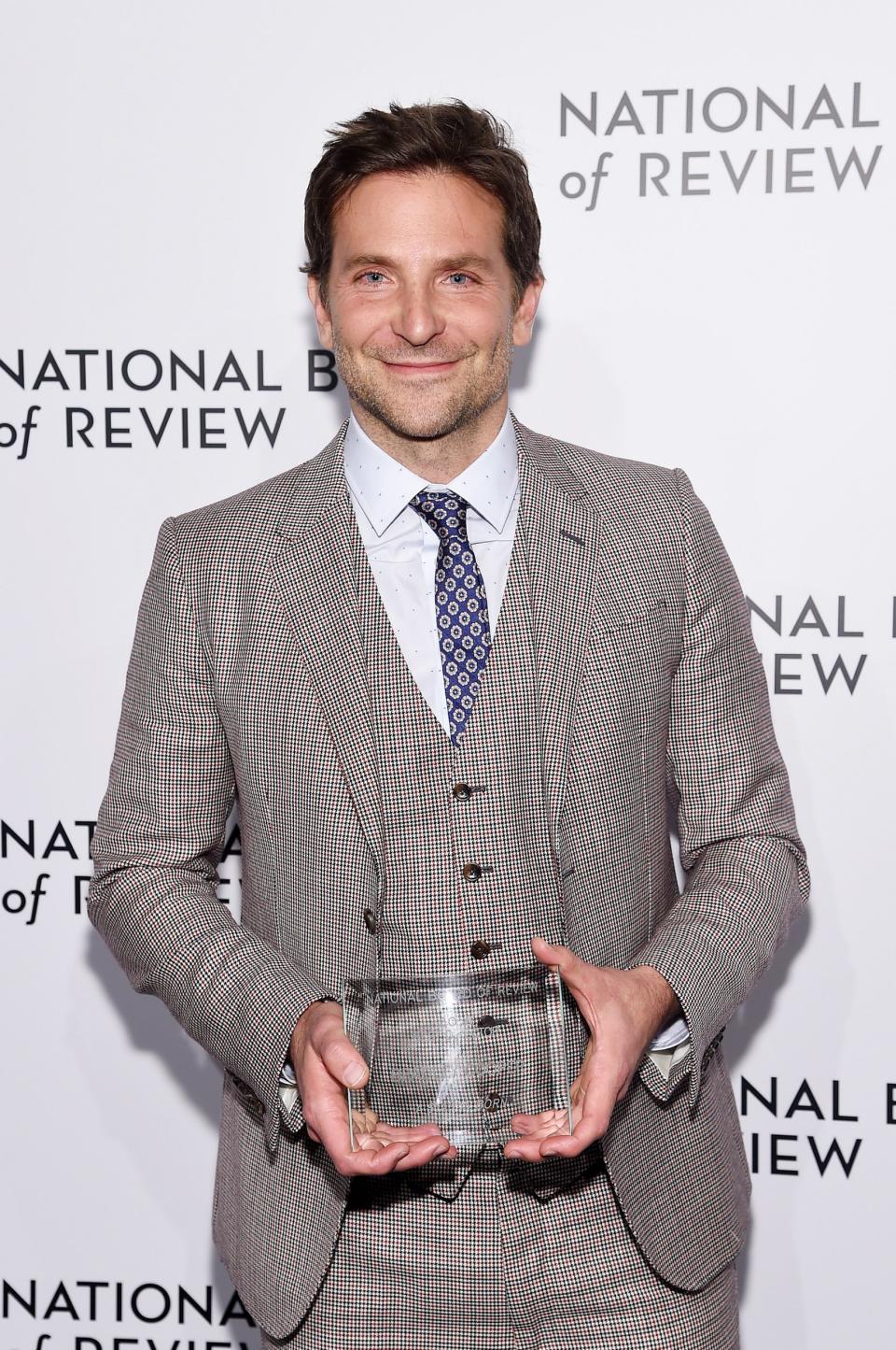 Winner: Bradley Cooper was honoured at the National Board of Review (Jamie McCarthy/Getty Images for National Board of Review)