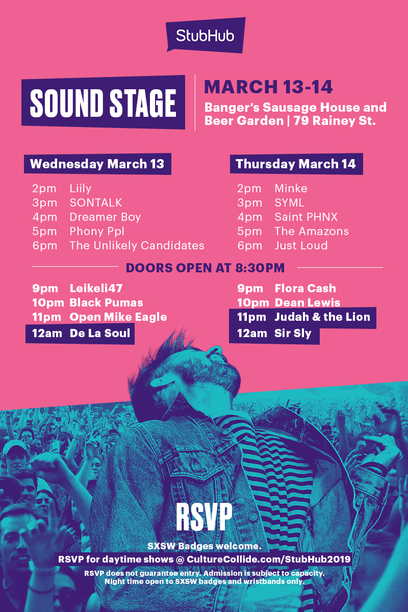 StubHub SXSW 2019 Lineup Artwork