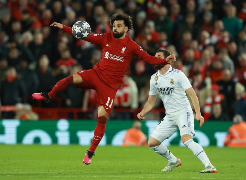 Mo Salah scored to put Liverpool 2-0 up but things went downhill from there (REUTERS)