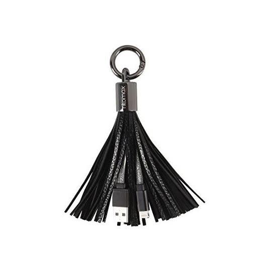 Leather Tassel Key Chain iPhone Charger