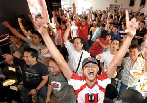 Boxing fans are seen watching a live TV coverage of Manny Pacquiao fight against Ricky Hatton, in Manila, in 2009. In a US-based pollster Gallup study, conducted over a three-year period in more than 150 countries, the Philippines came out as the most emotional society in the world