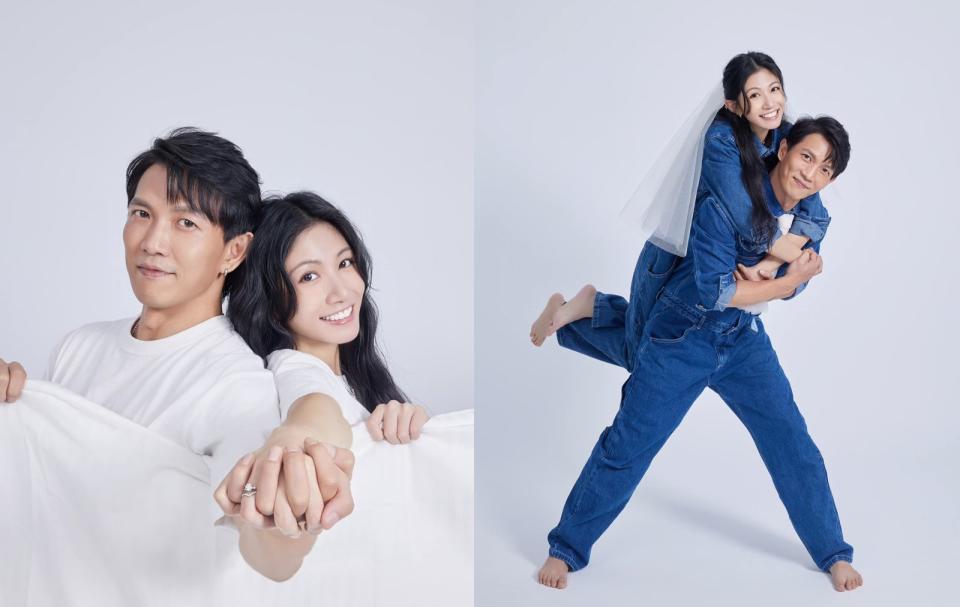 千娜與黃尚禾颱風天官宣結婚，社群秀出婚戒照片。（李千娜臉書）