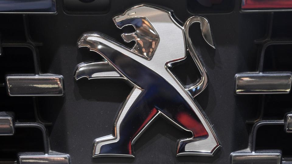 Das Logo der franzäsischen Traditionsmarke Peugeot.