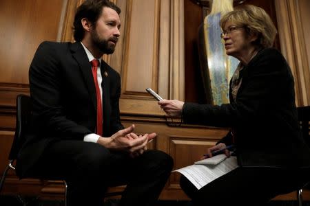 U.S. Rep. Joe Cunningham (D-SC) speaks during an interview for Reuters on Capitol Hill, February 26, 2019. REUTERS/Yuri Gripas