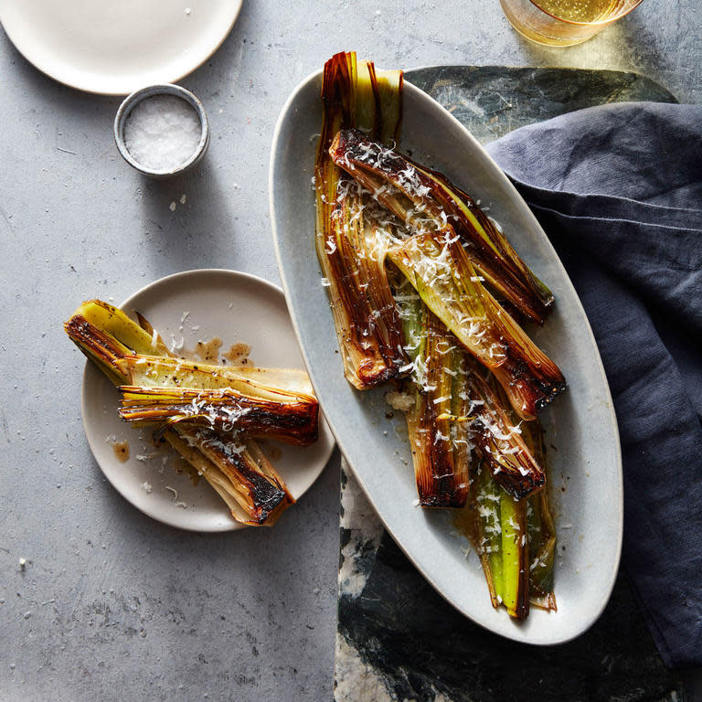 Braised Leeks with Parmesan