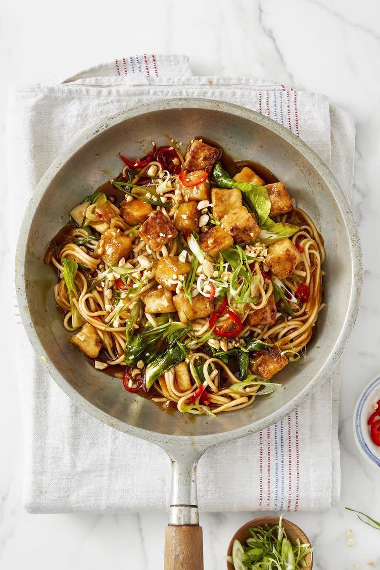 17) Sweet and Sticky Tofu Noodle Bowl