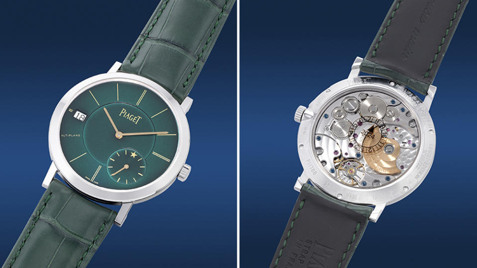 Views of the Altiplano Origin China Special Limited Edition's dial and openwork caseback