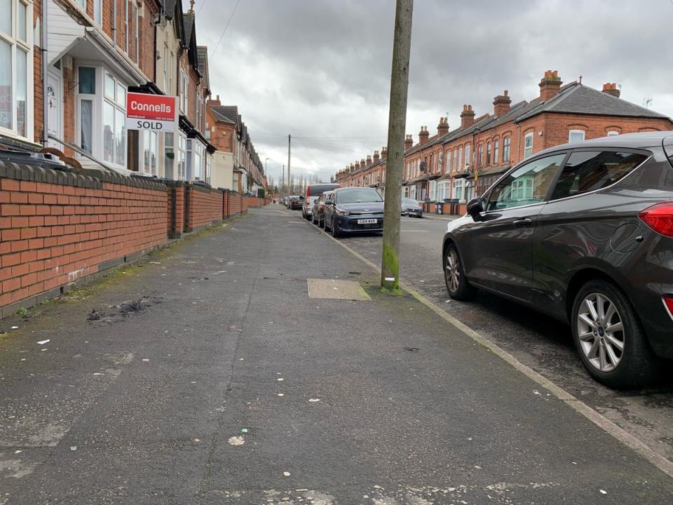 Brixham Road in Edgbaston, Birmingham, where the second incident occurred (PA)